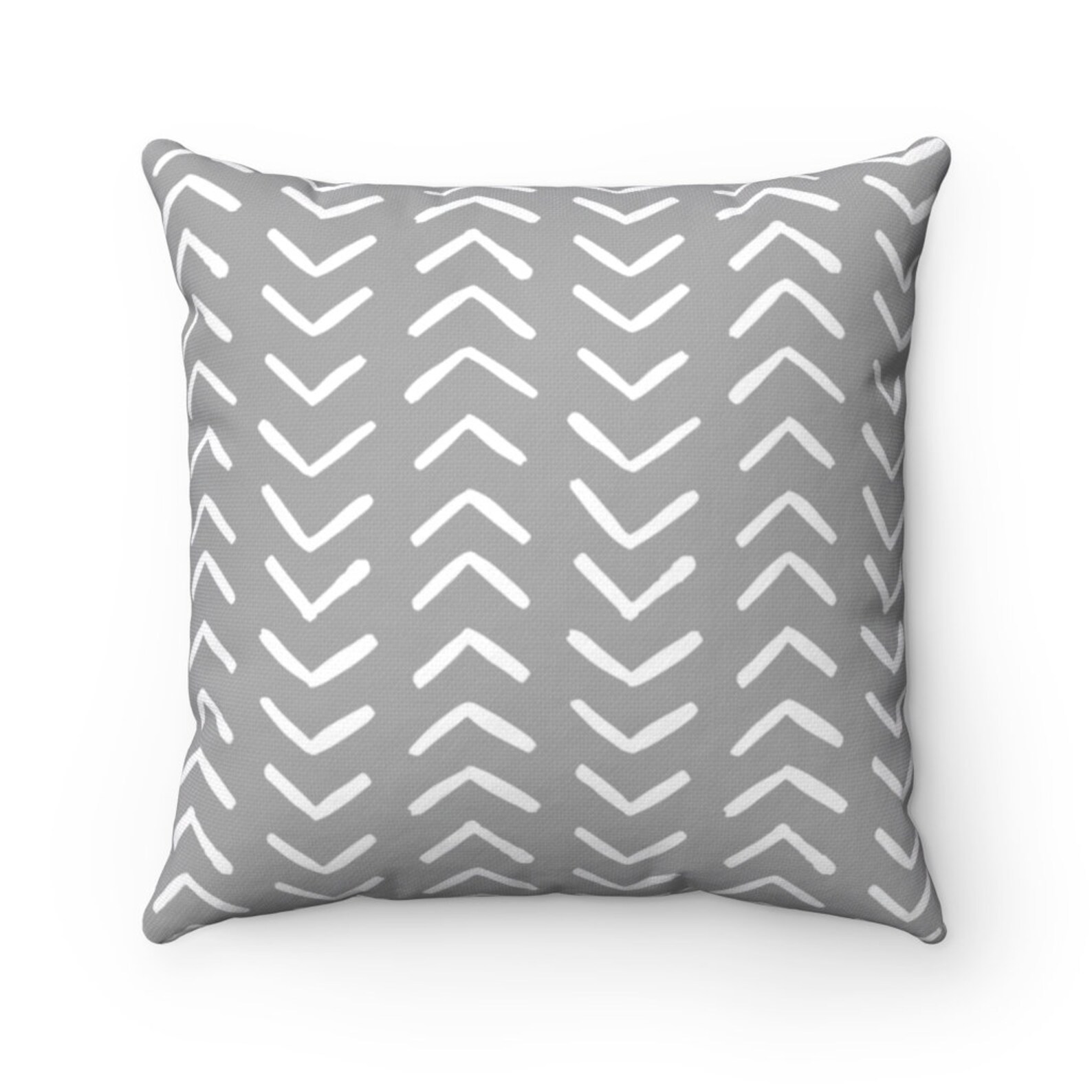 Boho Throw Pillow Gray and White Chevrons Throw Pillow Cover Etsy