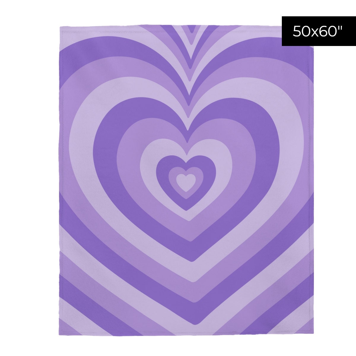 Purple Hearts Indie Aesthetic Throw Blanket Danish Pastel - Etsy