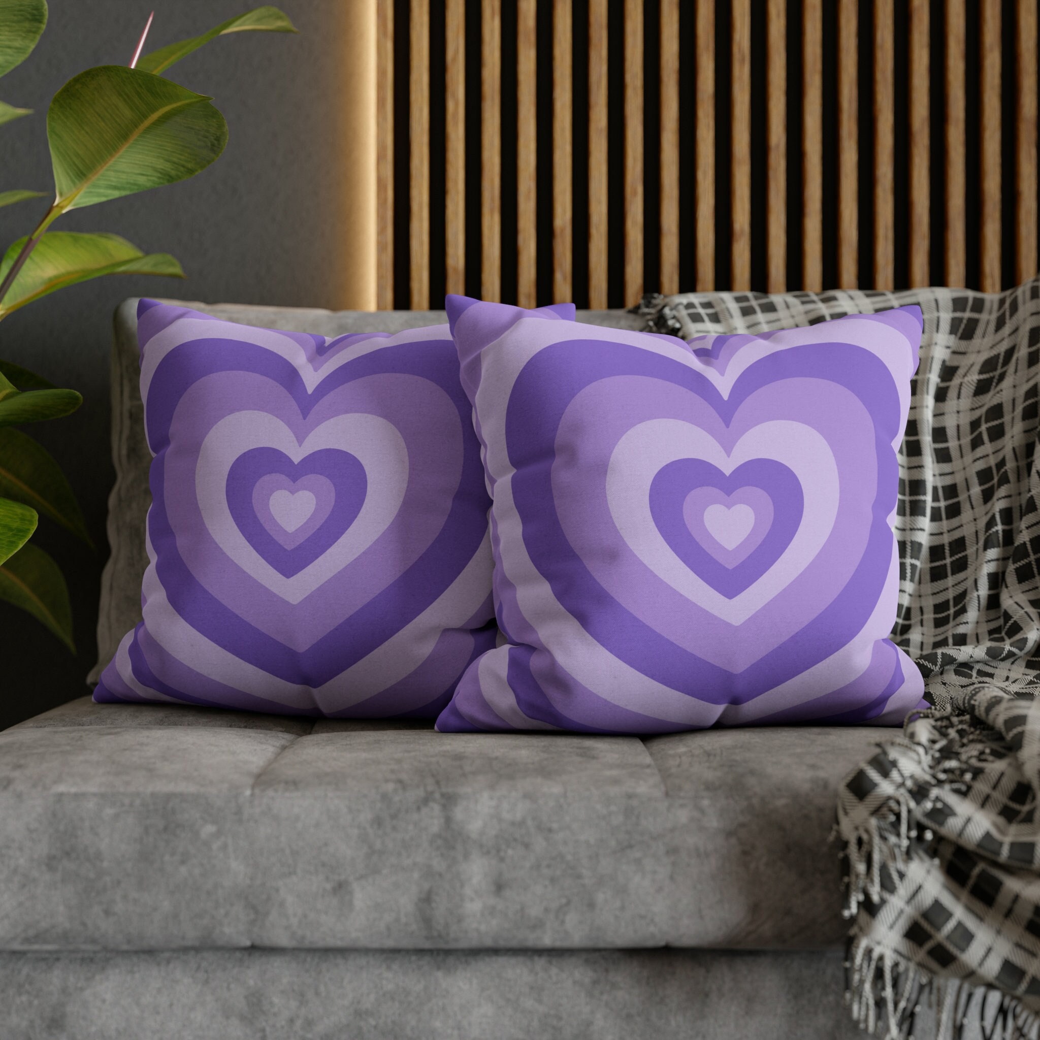 Purple Hearts Indie Aesthetic Throw Pillow Cute Preppy Room Decor Danish Pastel Room Decor Pillow Cover Y2K Decor Pillow Case 90s Retro Etsy Canada