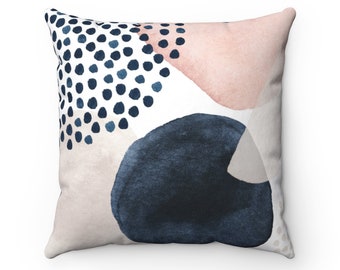 Blush and top navy pillows