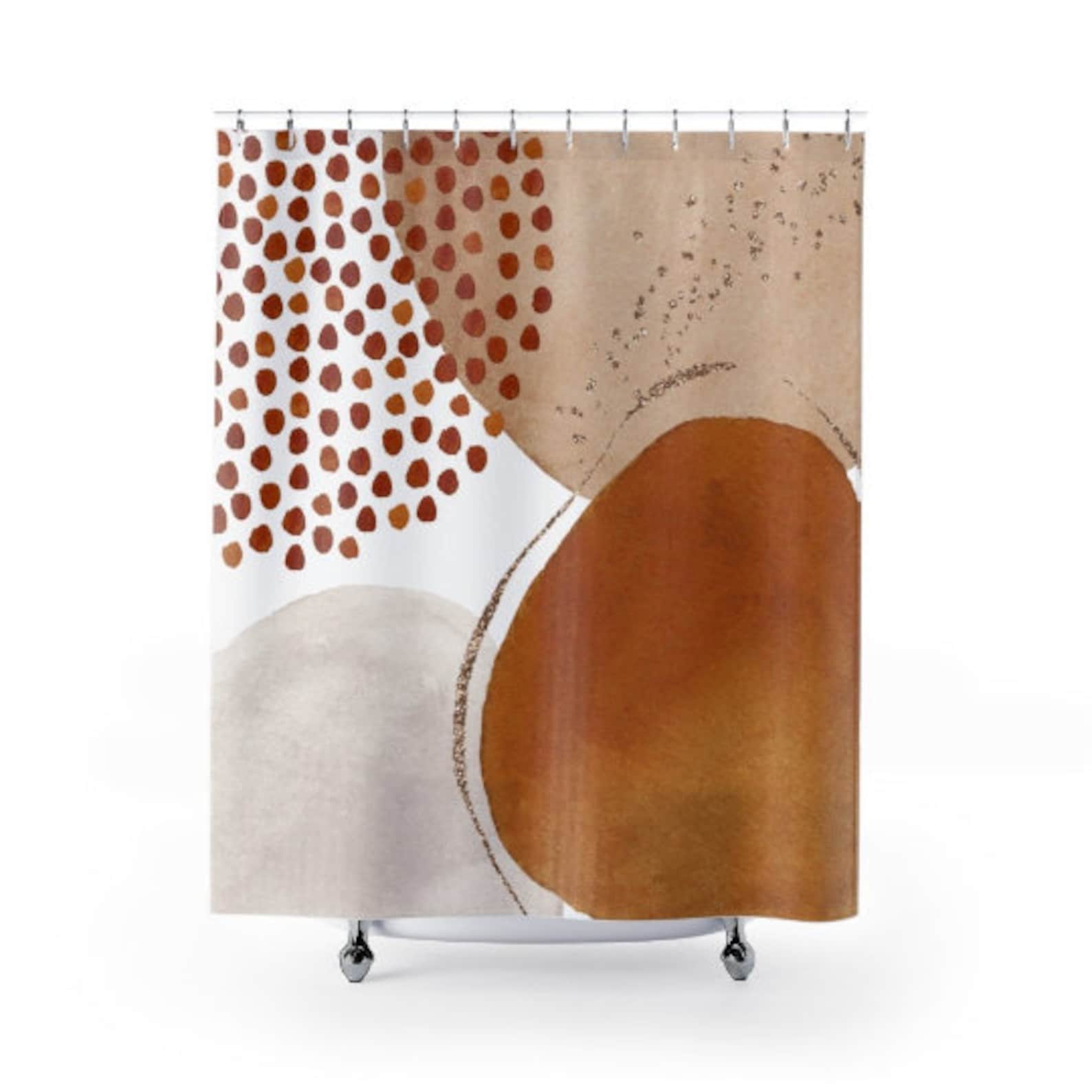 Abstract Art Bath Mat Modern Boho Chic Bath Rug W/ Organic Etsy