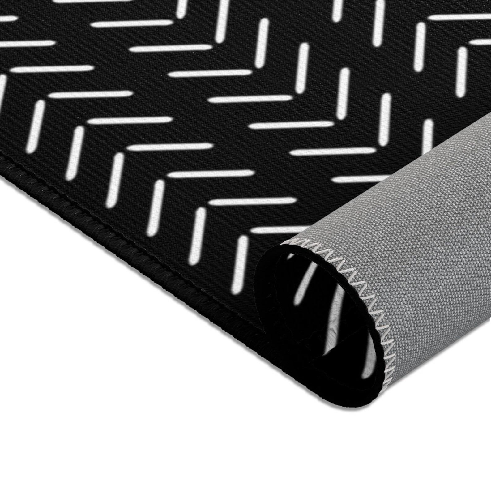 Boho Rug, Mudcloth Pattern Black and White Area Rug, Modern Minimalist ...