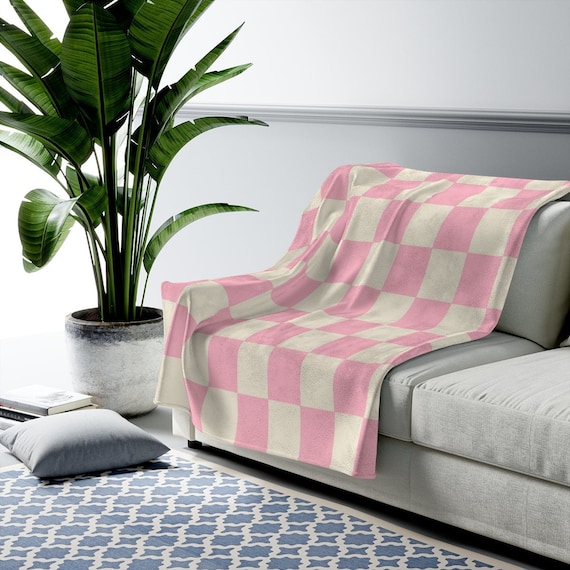 Checkered Throw Blanket Pink Yellow Danish Pastel Room Decor Soft Blanket Y2K Decor Cute Throw Blanket Indie Dorm Decor for College Girls Etsy Canada