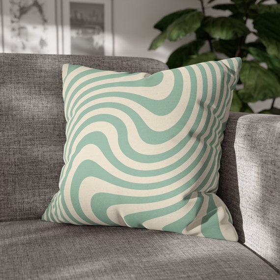 Sage Green Yellow Funky Pillows Preppy Room Decor Danish Pastel