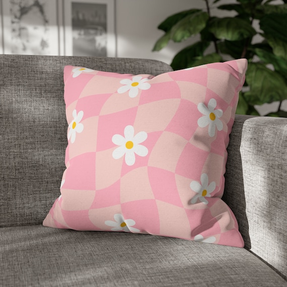 Preppy Throw Pillow Floral, Colorful Preppy Aesthetic Bedroom Decor –  Literally Pretty