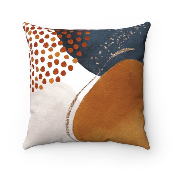 orange boho throw pillow