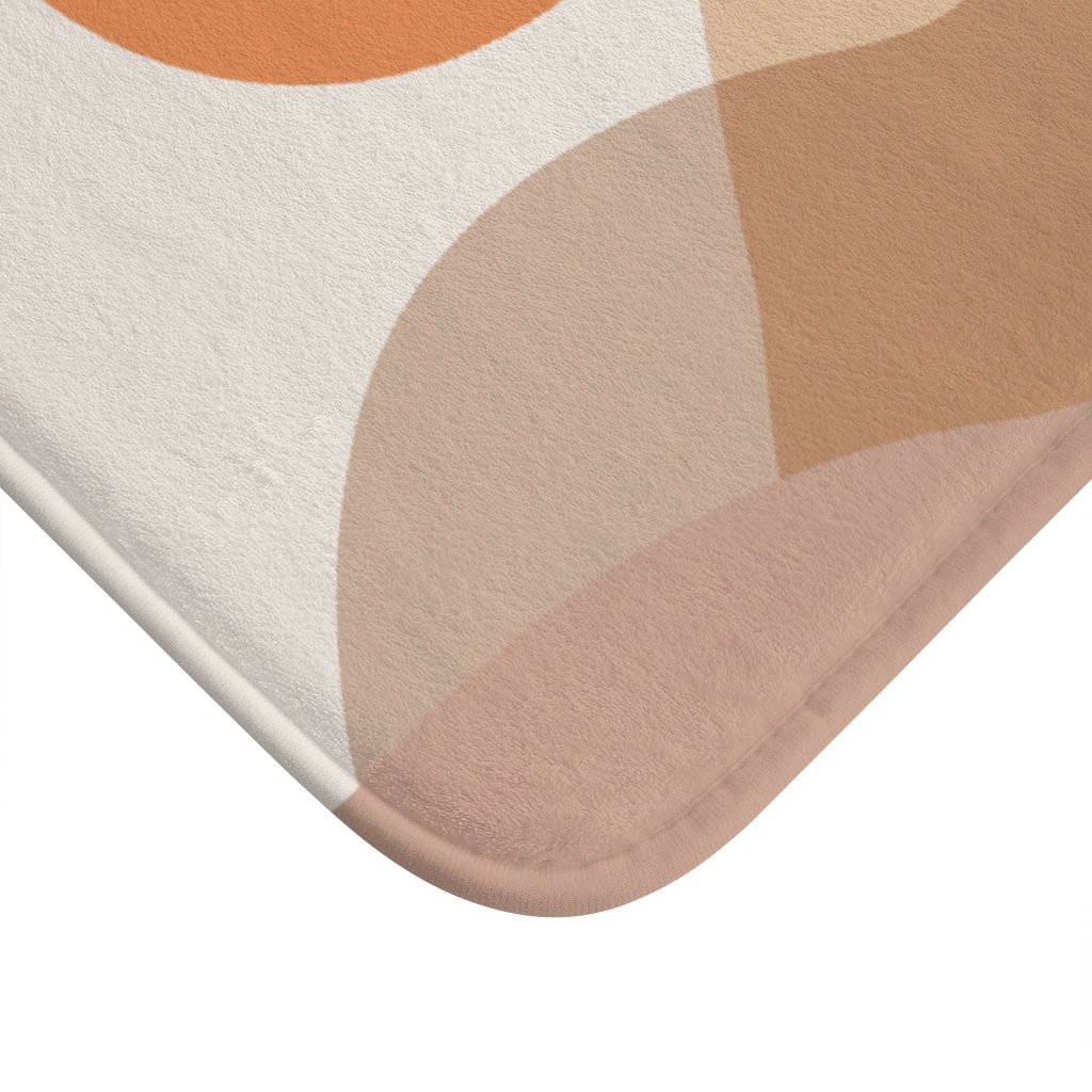 Boho Bath Mat Terracotta Burnt Orange Mid Century Modern | Etsy