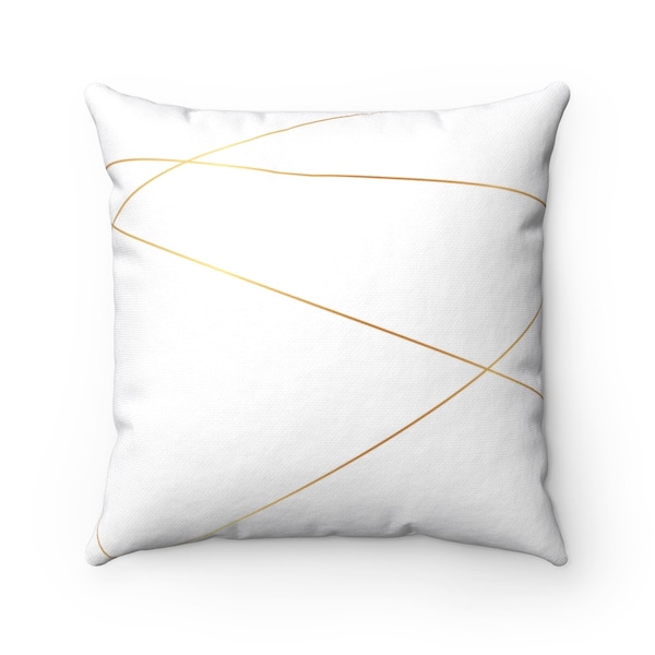 White Gold Pillow Etsy