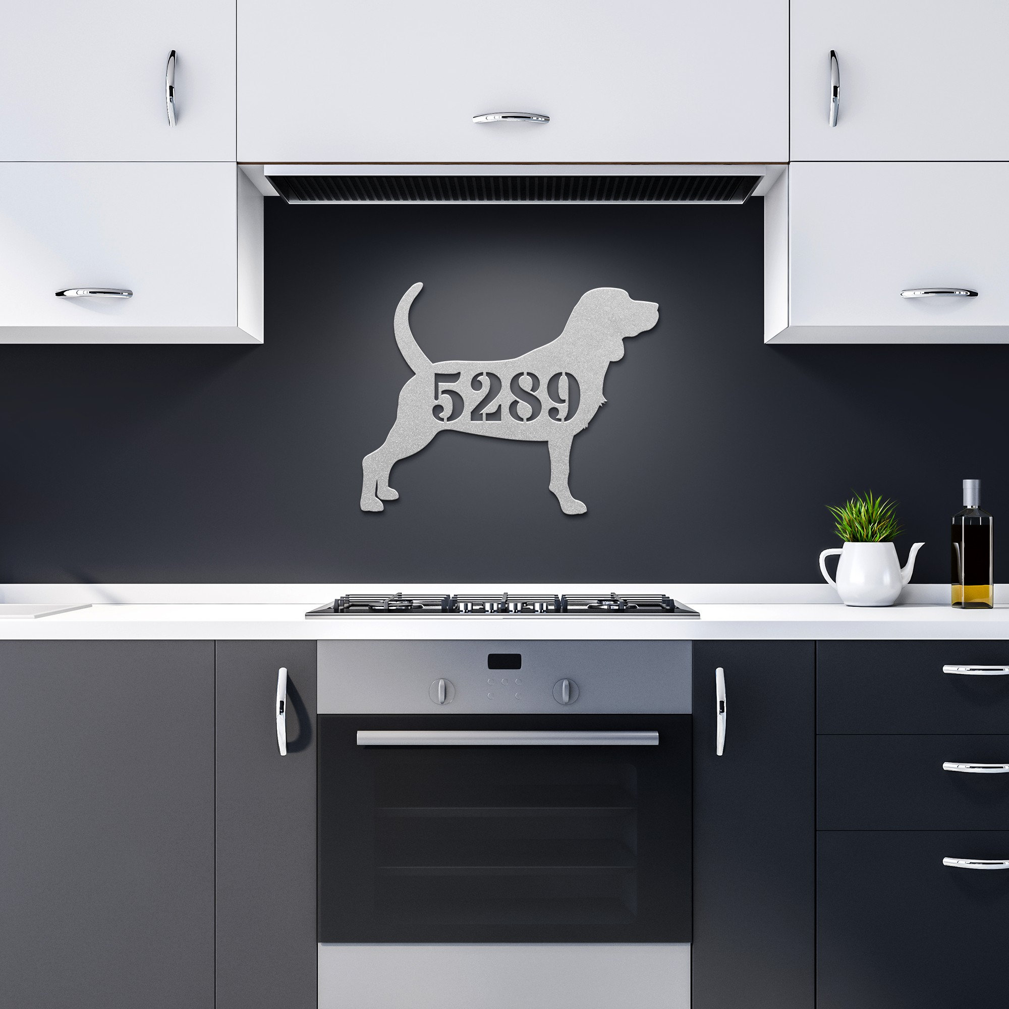 Beagle Custom House Number Sign, Beagle Gifts, Personalized Metal Wall ...
