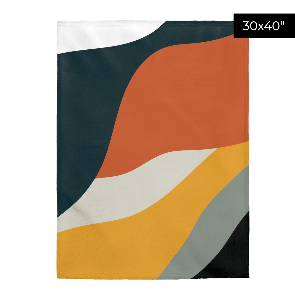 Boho Throw Blanket Abstract Shapes Modern Soft Blanket Retro Etsy