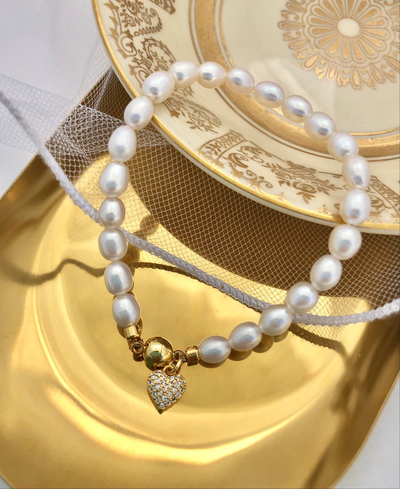 Gift Freshwater Pearl Bracelet Personalized Wedding Real Pearl Bracelet June Birthstone Gift Genuine Pearl Bracelet Bridal Gift