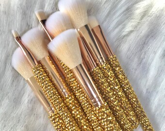 Handmade makeup brush set