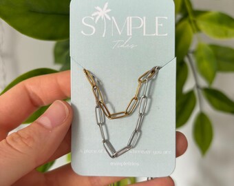 Waterproof Paperclip Chain Necklace