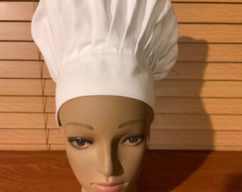 CHEF COOKHAT baker COOK toque BBQ white cupcake flame peppers photo prop costume 
