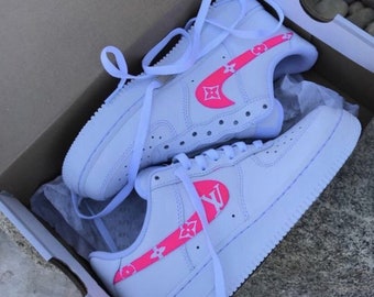neon pink air force ones