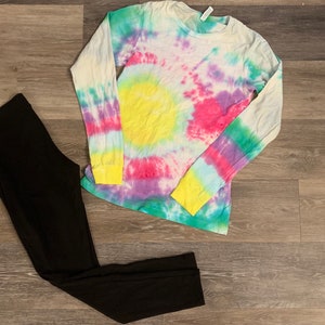 Tie Dye Long Sleeve Shirt / Women&#39;s Tie Dye Shirt / Men&#39;s Tie Dye Shirt / Long Sleeve / Tie Dyed / Colorful Shirt / Comfortable / Small Tee