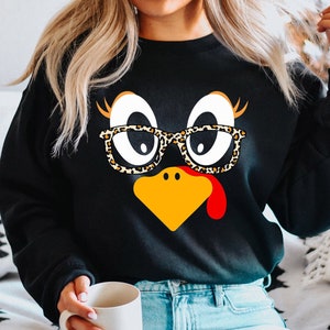 Leopard Print Chickens Glasses Crewneck Sweatshirt Gift For Animal Lover, Womens Chicken Shirt, Funny Chicken Lover Tee, Country Life Hoodie