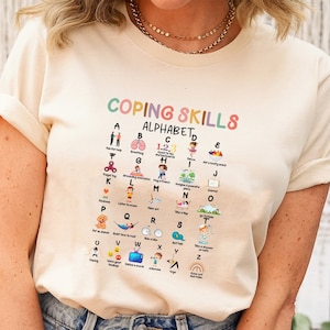 Coping Skills Alphabet Shirt, Mental Health Shirt, School Counselor Shirt, Psychologist Shirt, School Social Worker Shirt,Social Worker Gift