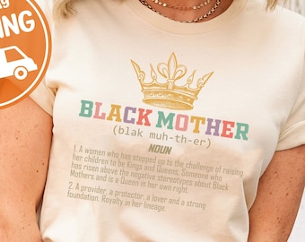 Black Mother Shirt Gift For Mother's Day, Black Queen Tee, Black Mom Shirt, Black Women Shirt, Gift For Mom, Black Mama Shirt, Cute Mom Gift