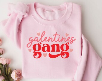 Galentines Gang Sweatshirt, XOXO Galentine Shirt,Anti Valentines Day Sweater,Sarcastic Single T-Shirt,Galentines Day Tee,Galentine Party Tee