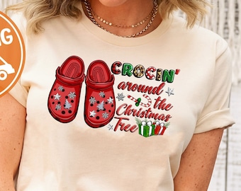 Crockin Around The Christmas Tree Shirt for Xmas, Crockin Christmas Tee, Christmas Family Shirt, Funny Christmas Tee, Christmas Matching