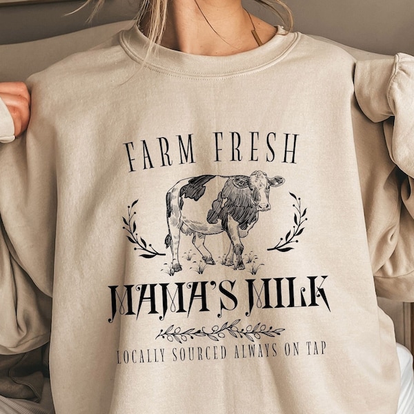 Mom Milk Farm Sweatshirt - Etsy