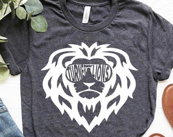 Custom Lion Shirt,Custom School Lion T-Shirt, Personalized School Mascot Shirts, Middle School Lion Tee, Matching Teacher Student T-Shirts