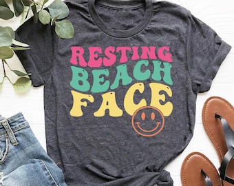 Resting Beach Face Shirt, Sarcastic Summer Shirt, Gift For Her, Cute Beach Shirt, Funny Beach Shirt, Trendy Vacation Tee, Funny Summer Shirt