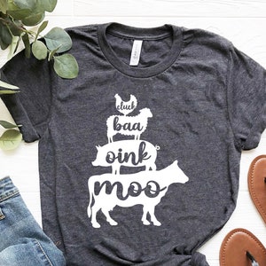 Farm Animal Shirt, Cluck Oink Moo Shirt, Farm Shirt, Cow Shirt, Chicken Shirt, Country Farm Shirt, Farm Life Shirt, Country Shirt,Funny Farm