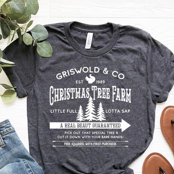 Chemise Griswold Co, Chemise de ferme d’arbre de Noël, Lotta Sap, Chemise de Noël, Chemise de vacances en famille, Tee de Noël de vacances, Tee de Noël en famille, Griswwold
