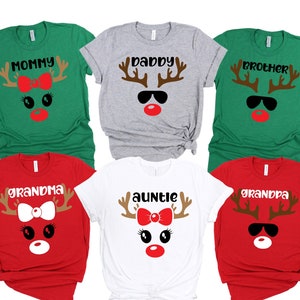 Custom Christmas Shirts, Family Christmas Shirts, Matching Christmas Reindeer Shirts, Family Christmas Pajamas, Christmas Shirts For Family