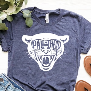 Custom Panther T shirt Personalized School Mascot Shirts Panther