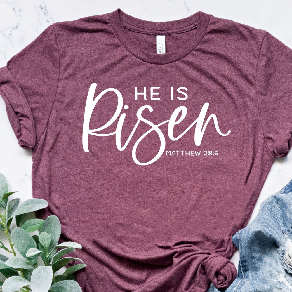 He Is Risen Shirt, Easter Shirt,Easter Gift,Jesus Easter Shirt,Matthew Shirt,Christian Shirt,Religious Shirt,Inspirational Shirt,Jesus Shirt Anlibuy