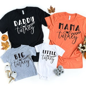 Thanksgiving Shirts, Thanksgiving Family Shirts, Fall Shirts, One Thankful Mama Daddy Sister Brother Turkey Shirt, Thanksgiving Dinner Gift