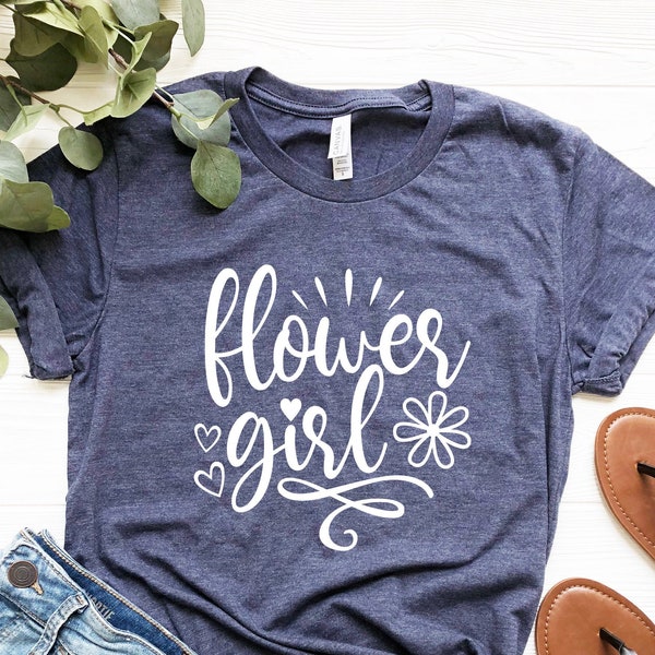 Flower Girl T-shirt, Cute Flower Girl Tee, Wedding Shirts, Ring Bearer Outfit,  Flower Girl Shirt, Kids Flower Girl Garment