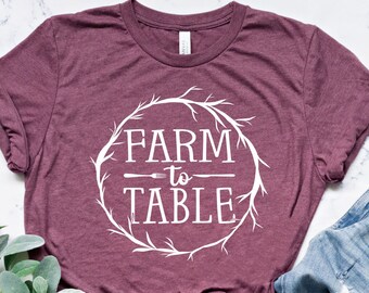Camisa de la granja a la mesa, camisa de la vida de la granja, camisa del país, camisa de la granja, camisa de la agricultura, camisa del amante de la granja, regalo para los granjeros, animales de granja, camiseta del sur