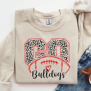 Go Bulldogs T-shirts, Football Bulldogs Sweatshirts, Bulldogs Mascot School Shirts, Dog Lover Shirt, School Team Shirts, Football Team Shirt