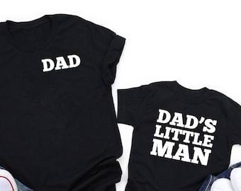 Dad And Dad's Little Man Shirt, Dad And Child Shirt, Matching Father Baby Gift, Father Son Matching Shirts, Fathers Day Gift, New Dad Gift