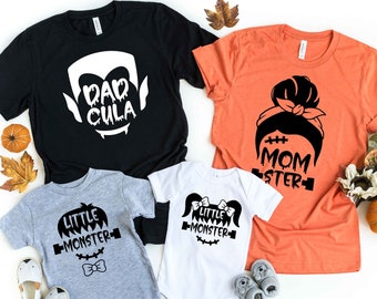 Dadcula Momster Halloween Family Group Matching Shirt ,Scary Halloween Costume Gift For Halloween Family Matching Tees, Halloween Kids Shirt