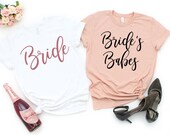 Bachelorette Party Shirts, Brides Babes T Shirts, Bachelorette Party Gifts for Bride, Bachelorette Gifts, Bahcelorette Invitations