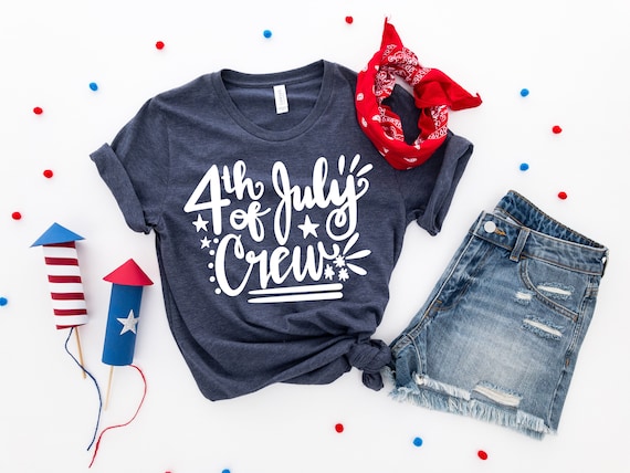 4th of July Shirts, Fourth Of July Crew, Matching Family T-Shirts,  Family Tshirts, Kids Toddler Baby Fourth Of July Patriotic Party Tees