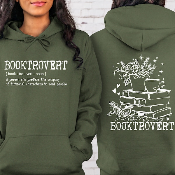 Wildflower Booktrovert Sweatshirt Gift For Librarian, Book Club Shirt, Bookish Hoodie, Book Lover Gift Shirt, Teacher Crewneck, Reading Tee