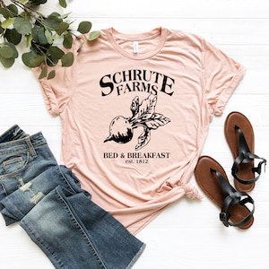 Funny Office Fan T-Shirt - Schrute Farms Beets Graphic Tee (Dwight Shrute Inspired)