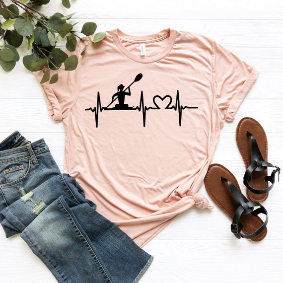 Heartbeat Kayak Canoeing River Lake Canoe Lover Gift Tshirt Heartbeat Kayak Canoeing River Lake Canoe Lover Gift Tshirt