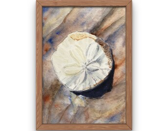Sand Dollar Watercolor Giclée Print: Coastal Beach Wall Art