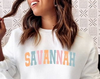 Savannah Sweatshirt - Unisex Sweatshirt - Cute Savannah Georgia Sweatshirt - Gift for Her - Vintage