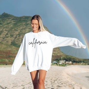 California Sweatshirt, California Crewneck, Cali Sweatshirt, Oversized Sweater, Trendy Varsity Sweatshirt, Aesthetic Crewneck, Gift for Her