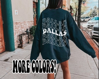 Funky Dallas Sweatshirt - Unisex - Vintage Dallas Crewneck - Trendy Hoodie Aesthetic Hoodie