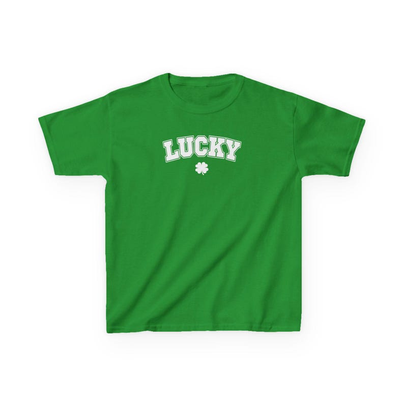 Lucky Tee, Irish Baby Tee, St Patrick's Day Baby Tee, Y2K Tee, Shamrock Tee, Girly top, St Paddy's Day, Irish tee, Green Tee image 7