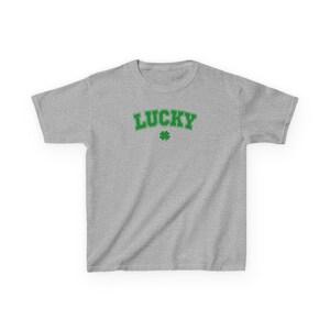 Lucky Tee, Irish Baby Tee, St Patrick's Day Baby Tee, Y2K Tee, Shamrock Tee, Girly top, St Paddy's Day, Irish tee, Green Tee image 5